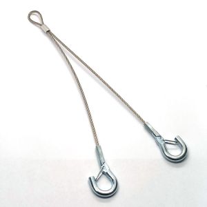 China Toggle Hanger V Shape Kit 2MM Galvanized Stainless Steel Wire Rope Cable Sling With Snap Hook For Lighting on sale