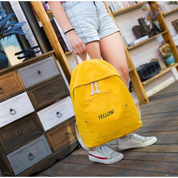 Hot sale canvas female Korean campus backpack simple mori backpack travel leisure bag