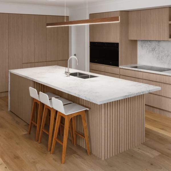 Australian Standards Contemporary Veneer Kitchen Cabinets Custom Modern Marble