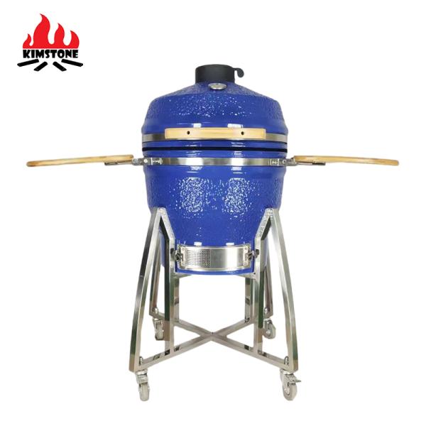 KIMSTONE Kamado 22 Inch L Keramik Grill Blue Barbeque Charcoal Industrial Machine Mini Chicken Griller BBQ Egg Grill Smoker