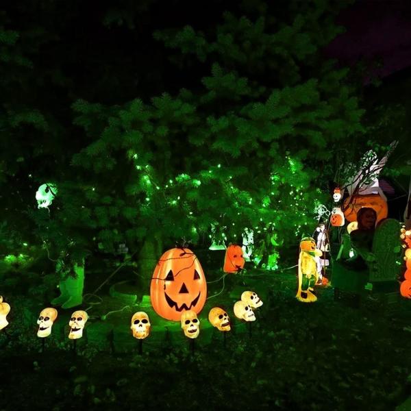 Transparent Green Solar Christmas String Lights For Pub Decoration