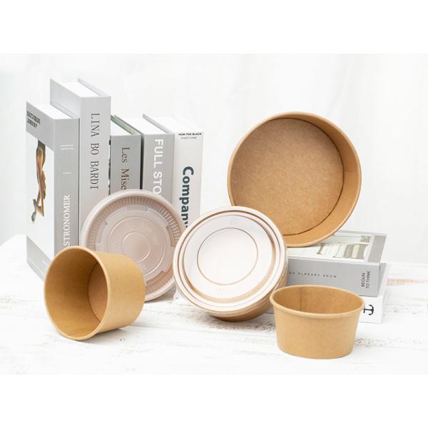 Buy 32oz Kraft Paper Bowl Oil Proof For Restaurant at wholesale prices