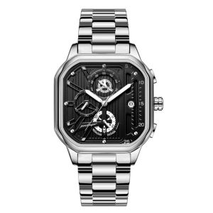 Stainless Steel Quartz Wrist Watch Designed with Pointer Display