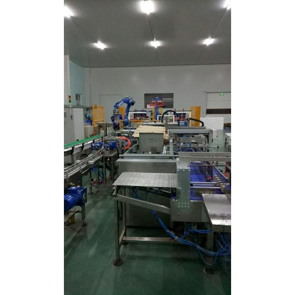 Side Load Automatic Case Packer Machine , Wrap Around Case Packer Product Arrangement