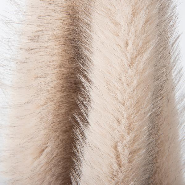 70-80mm Pile Length Acrylic Hair Tippy Dyeing Synthetic Fur Fabric for Winter Coat