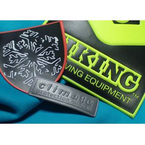 Eco-Friendly Raised Plastic 3d Custom Clothing Patches OEM / ODM