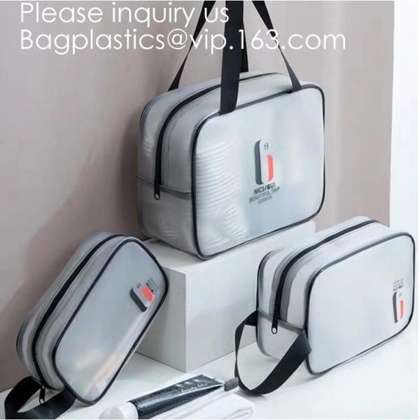 Small Clear PVC Waterproof Bag with Zipper Closure, Mini Portable Transparent Plastic Organizer Pouch for Cosmetic, Make