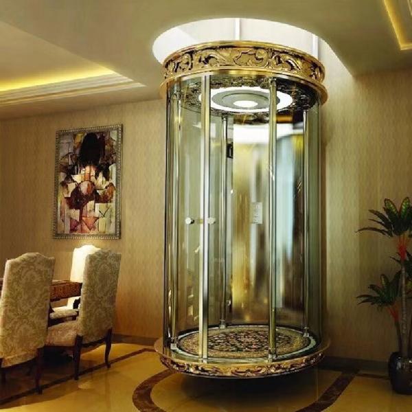 Quality Microcomputer-Controlled Abnormity Automatic-Door Elevator – Circular Glass Design with 50Hz Power Supply for sale