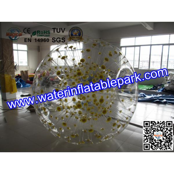 Exciting Children Inflatable Zorb Ball Shinning At Night , Inflatable Water