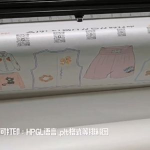 6 Color Refillable Continuous Inkjet Garment Pattern Plotter with All Color