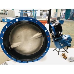 Bs Awwa Dn150 Flanged Soft Sealing Double Eccentric Flange Butterfly Valve