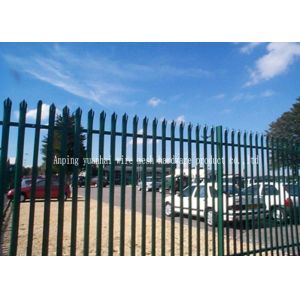 Triple Pointed Steel Palisade Fencing Gates Easily Assembled Low Maintenance