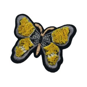 Wholesale black flocking Beaded Butterfly Brush Patch For Jeans