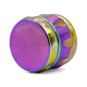 Drum Type Sharpstone Grinder , Ice Blue Zinc Alloy Cool Weed Grinders