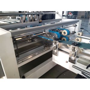 Box Folder Gluer Machine / Fully Automatic Carton Box Making Machine
