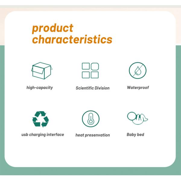 Luxury Mommy Travel Waterproof Baby Diaper Backpack Multifunctional Laptop Bag for Mom&Dad Diaper Bag