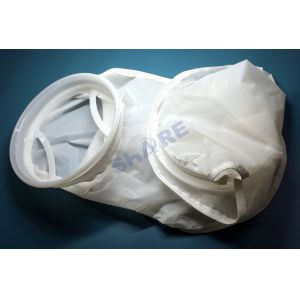 Quality 100 Micron Nylon Mesh Filter Bag For Water Treatment 4" Plastic Ring for sale