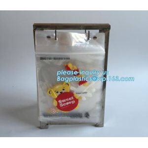 food storage wicketed ldpe clear plastic zip lock bag with print, FDA Custom