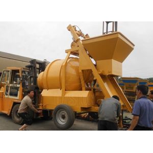 Hydraulic Tipping Hopper Concrete Mixer JZM500 Reversing Drum Mobile Electric