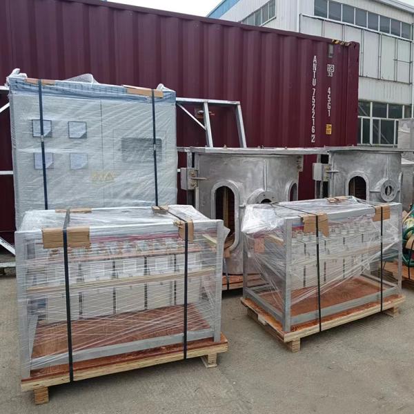 800KW 1T Induction Melting Furnace for Iron Steel Copper Aluminum Scrap