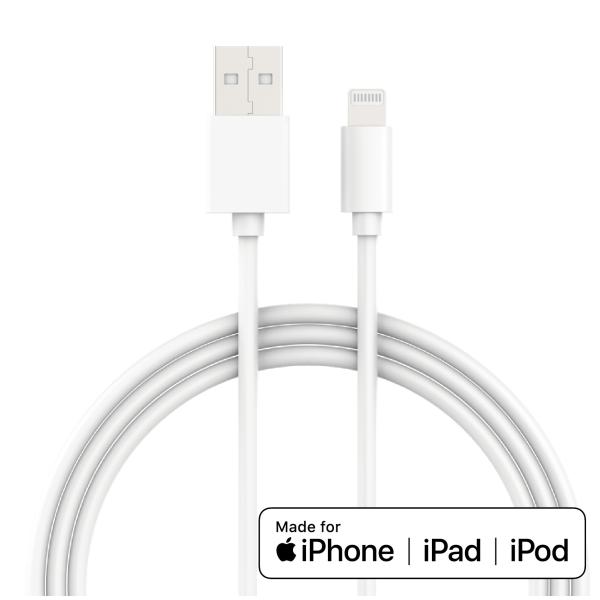 USB-A to Lightning Cable, MFi certified C89 chipset for new iPhone iPad iPod, 1