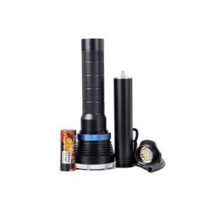 Quality Black Profession Diving Led Flashlight 7 CREE XM - L2 6500K 5500LM for sale