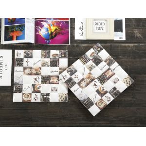 30x30cm Antibacterial Ceramic Rustic Tile White Brown