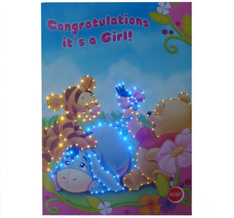 LED customized Musical Greetings Cards / greeting card with voice chip for