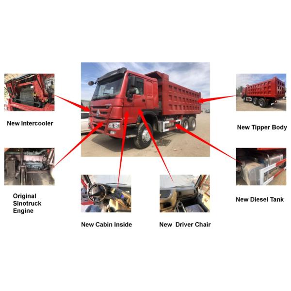 Second Hand Sinotruck HOWO Used 371HP 375HP HOWO 10 Wheels 12 Tyres Dump Truck Tipper Truck 8X4 6X4 with Good Condition for Africa