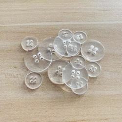 Wholesale 2/4 holes Polyester Plastic Button Transparent Resin Buttons For