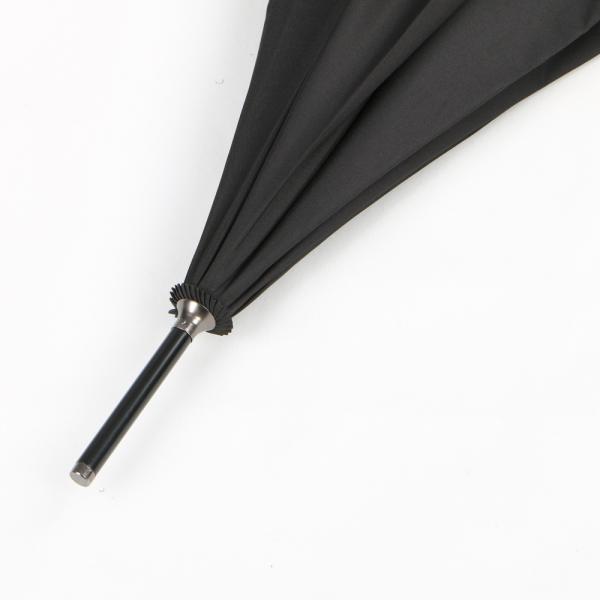 Black Large Curved Handle Umbrella Plastic J Handle With Rubber Coating