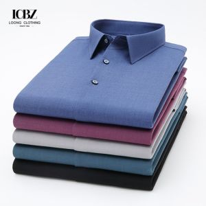 Breathable Material Men's Casual Bamboo Fiber Cardigan Four-Season Long-Sleeved