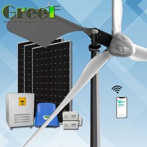 Quality Three Phase Off Grid Hybrid Solar Wind Turbine Generator System 5KW for sale
