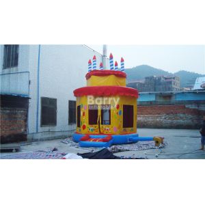 Birthday Party Cake Inflatable Bounce House Anti - Static Inflatable Playhouse