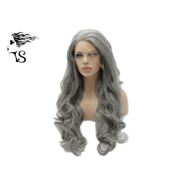 Buy Soft Deep Wave Synthetic Lace Front Wigs , Curly Hair Lace Front Wigs Soft Smooth at wholesale prices