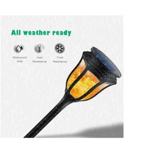 2020 Waterproof New Luxury Solar Flame Torch Lights Dancing Flame Flickering 96