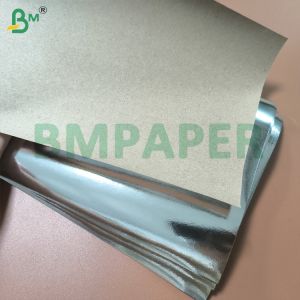 Recycled 70gsm 85gsm Single Side Metallized Silver Kraft Paper Roll