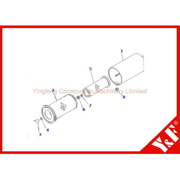 Buy High Precision Excavator Spare Parts Engine Air Cleaner 6732 - 81 - 7210 600 - 181 - 6050 600 - 181 - 6540 at wholesale prices