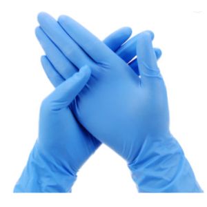 China CE FDA510K Nitrile Medical Disposable Glove Blue White Purple Black on sale