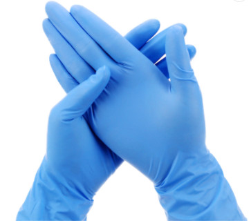 Buy CE FDA510K Nitrile Medical Disposable Glove Blue White Purple Black at wholesale prices