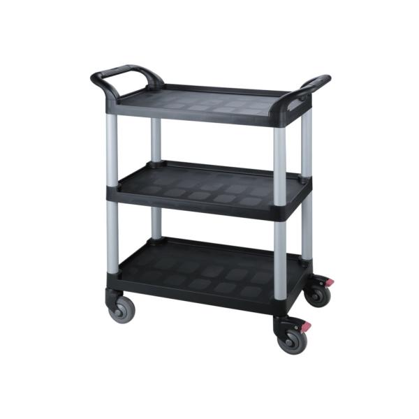 Multi - functiona l3 - Layer Plastic Dining Cart with Side Waste - Collecting