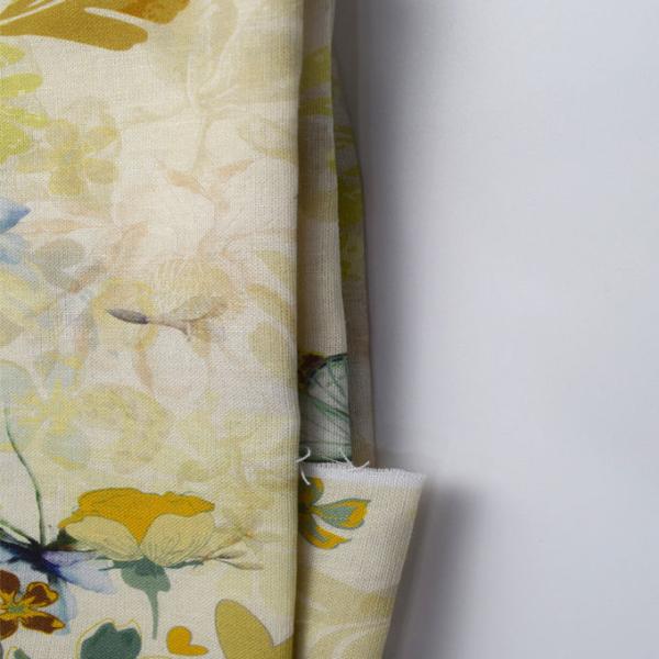 Dress Shirting Polyester Printing Fabric Ramie knitting cotton Clothing