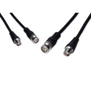 Black BNC Male To Male RF59 Cable Wiring Harness