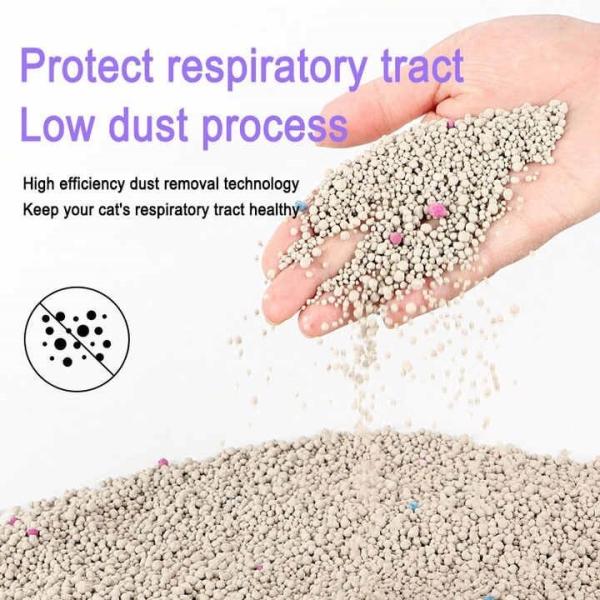 Customized Flavor Clumping Sand Cat Litter Colorful Bentonite Premium Cat Litter