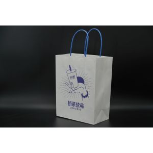 Recyclable Eco Paper Bags Kraft Coffee Food Takeaway Paper Bags