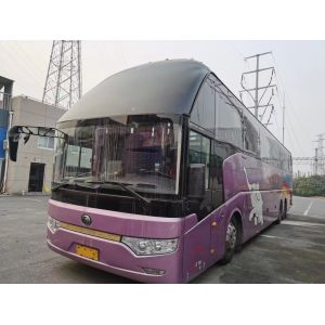 China Used Diesel Coaches Yutong Zk6147 Double Axle 61seats Left Steering Weichai Engine on sale