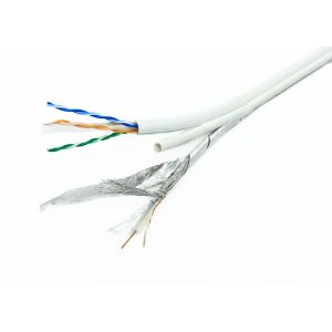 CAT6 Siamese Camera Cable UTP Lan With RG58U Coax Combo For Monitoring System