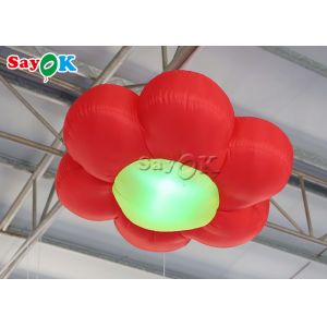 Custom 1.5m 2m 190T Artificial Inflatable Lighting Flower