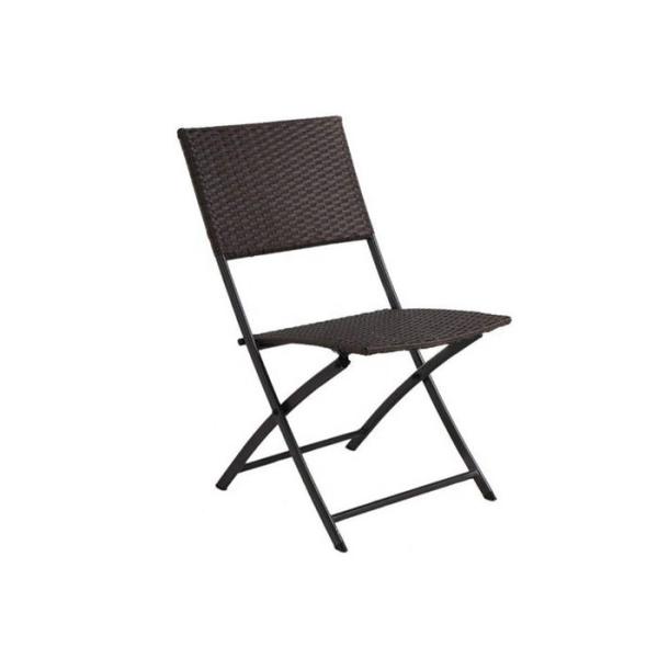 Buy EN581 Approved Rattan Folding Garden Chairs With Powder Coated Frame at wholesale prices