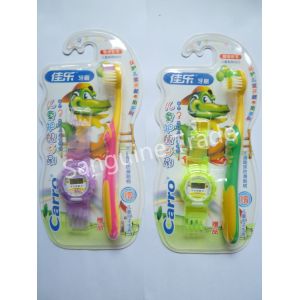 China Child Carton Toothbrush With watch on sale